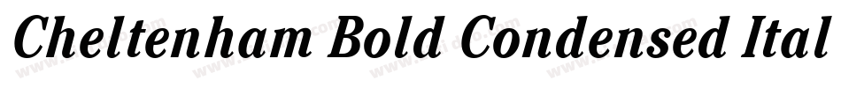 Cheltenham Bold Condensed Italic BT字体转换